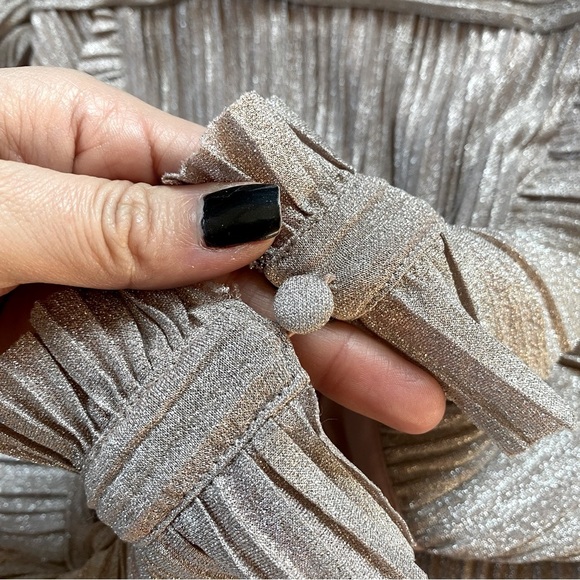 Free People Pleated Shine Fit & Flare Mini Dress Size Small - Picture 6 of 8